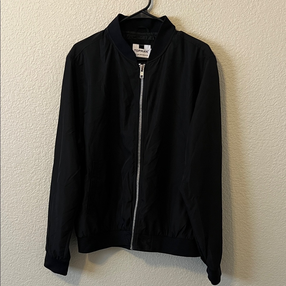 Topman Classic Black Bomber Jacket